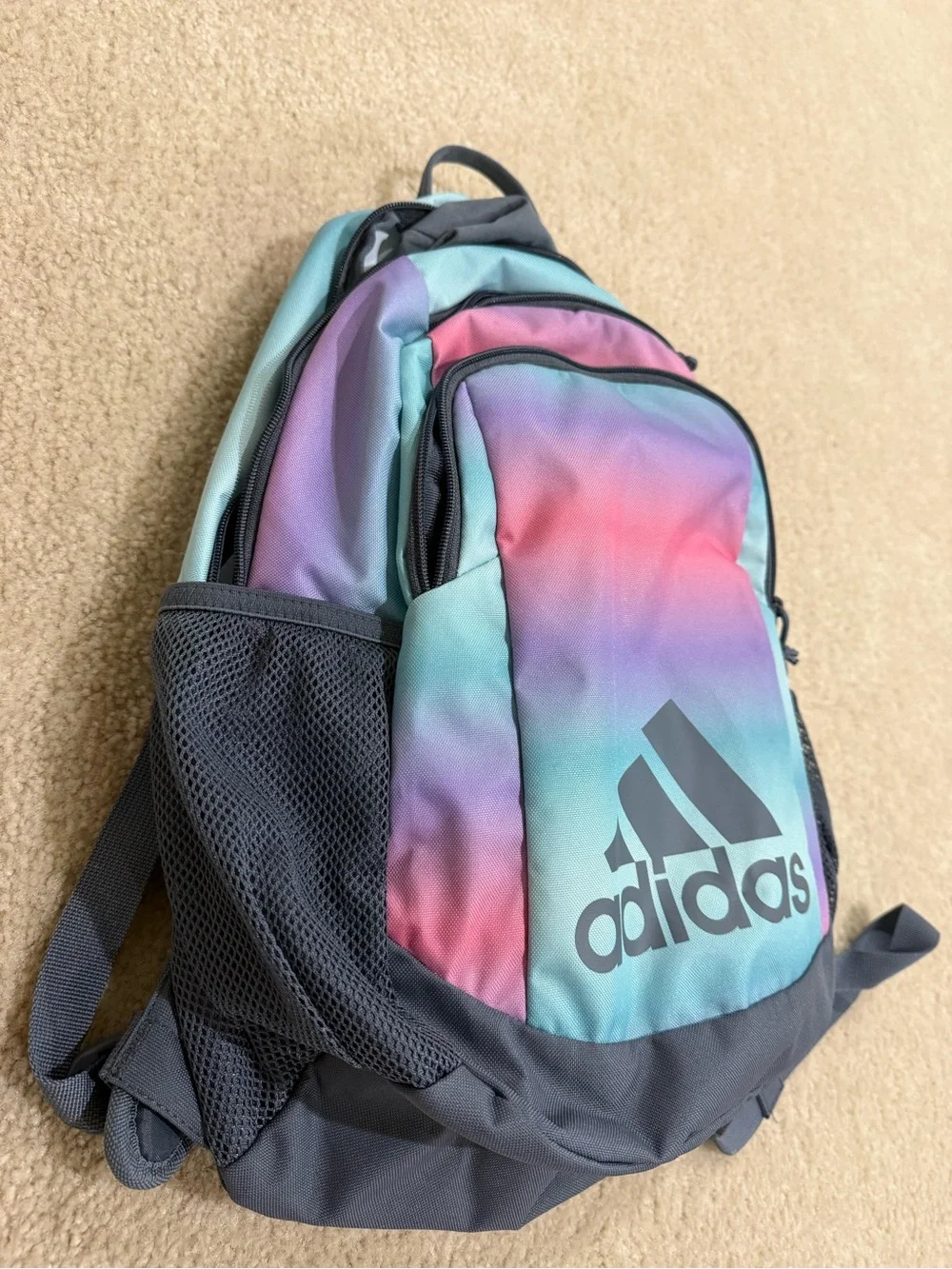 adidas Kids Pink, Purple & Blue Ombre Backpack